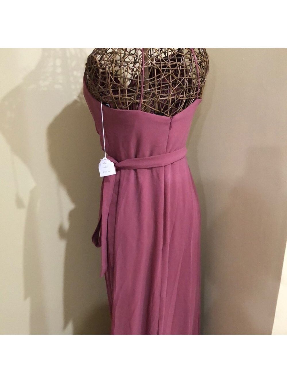 Mauve Straps Bridesmaids Evening Women’s Maxi Dress Gown Retail $225 - Picture 5 of 10